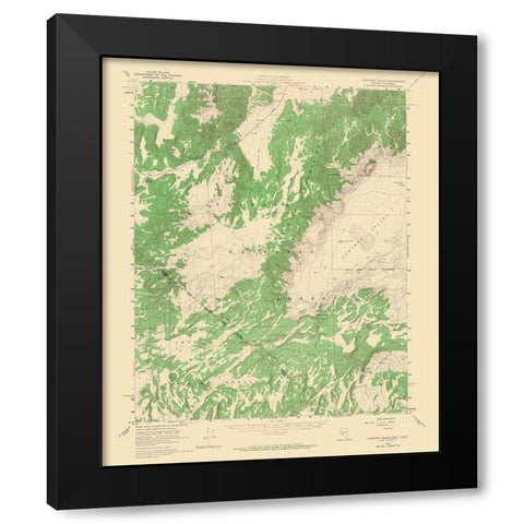 Huntoon Valley Nevada California Quad - USGS 1958 Black Modern Wood Framed Art Print with Double Matting by USGS