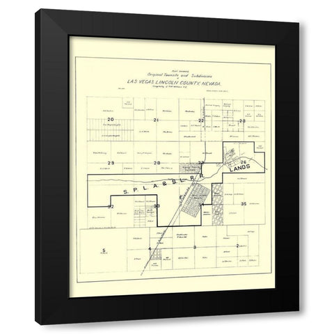 Las Vegas Nevada Homeowners - Williams 1905 Black Modern Wood Framed Art Print with Double Matting by Williams