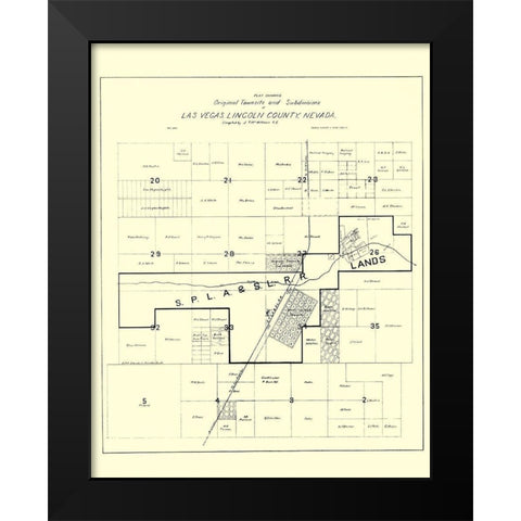 Las Vegas Nevada Homeowners - Williams 1905 Black Modern Wood Framed Art Print by Williams