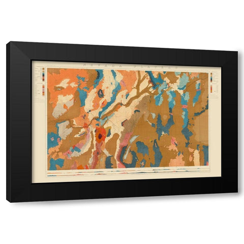 Nevada Plateau Nevada - King 1876 Black Modern Wood Framed Art Print by King