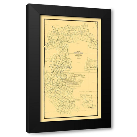 Searchlight Nevada - Cook 1906  Black Modern Wood Framed Art Print by Cook