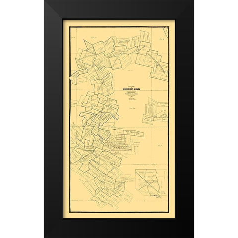 Searchlight Nevada - Cook 1906  Black Modern Wood Framed Art Print by Cook