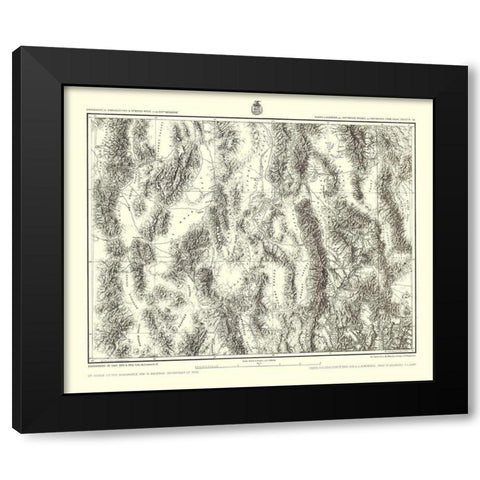 Southeastern Nevada Southern Utah Sheet Black Modern Wood Framed Art Print with Double Matting by US Army