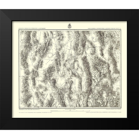 Southeastern Nevada Southern Utah Sheet Black Modern Wood Framed Art Print by US Army