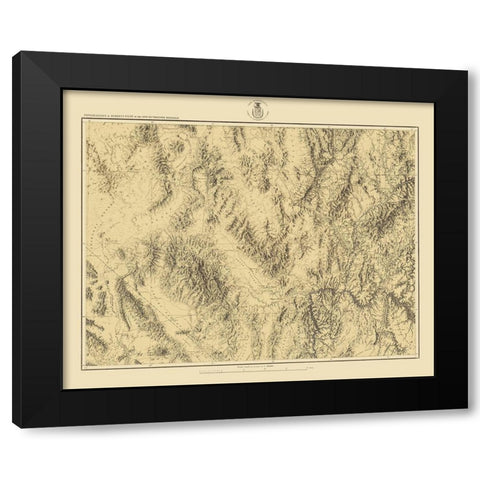 Southeastern Nevada Soutwest Utah Sheet Black Modern Wood Framed Art Print with Double Matting by US Army