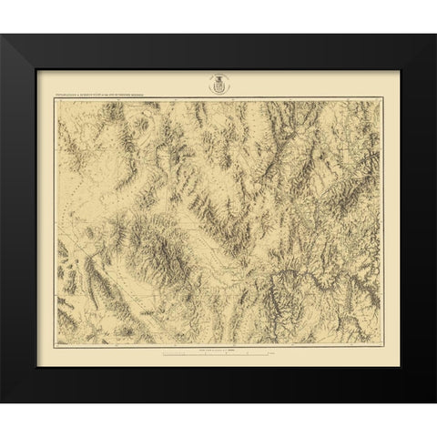 Southeastern Nevada Soutwest Utah Sheet Black Modern Wood Framed Art Print by US Army