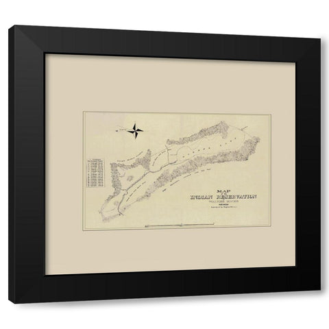 Walker River Indian Reservation Nevada Black Modern Wood Framed Art Print with Double Matting by Melroe