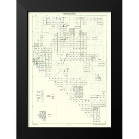 Nevada - USGS 1967 Black Modern Wood Framed Art Print by USGS