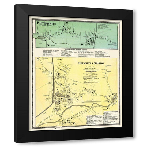 Brewster Station, Patterson New York Black Modern Wood Framed Art Print with Double Matting by Robinson