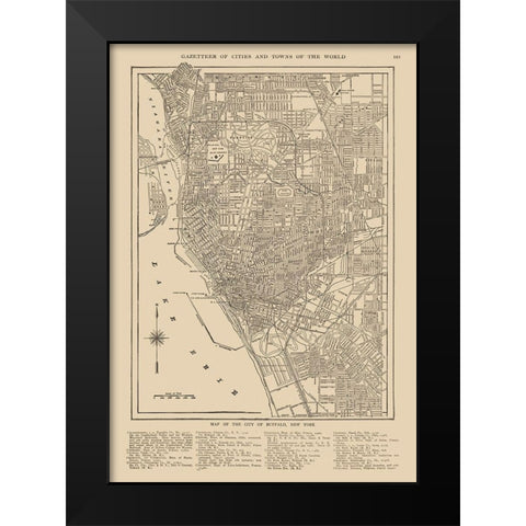 Buffalo  New York - Reynold 1921 Black Modern Wood Framed Art Print by Reynold