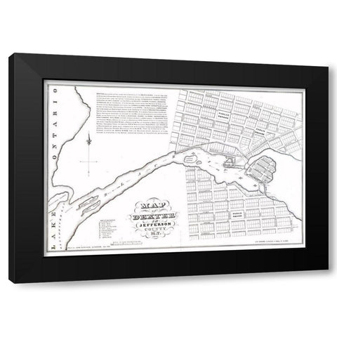 Dexter New York - Denison 1836  Black Modern Wood Framed Art Print with Double Matting by Denison