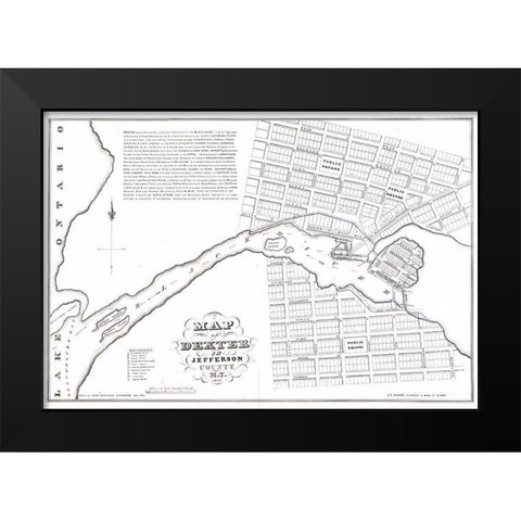Dexter New York - Denison 1836  Black Modern Wood Framed Art Print by Denison