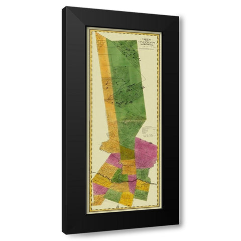 Herkimer New York Landowner - Burr 1829 Black Modern Wood Framed Art Print with Double Matting by Burr