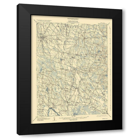 Mexico New York Quad - USGS 1905 Black Modern Wood Framed Art Print by USGS