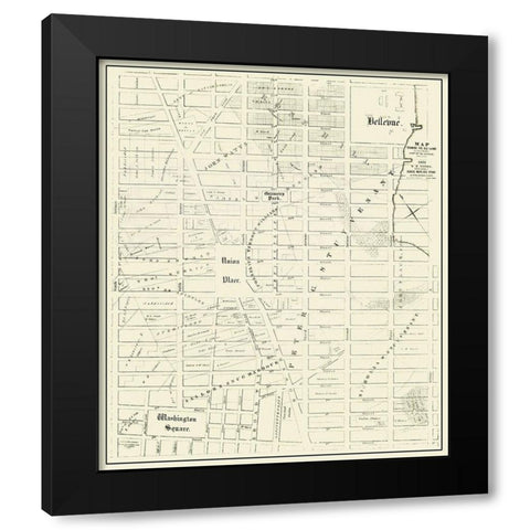New York, Old Farms New York Landowner - Cooke Black Modern Wood Framed Art Print with Double Matting by Cooke