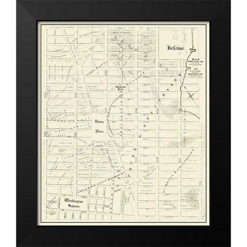 New York, Old Farms New York Landowner - Cooke Black Modern Wood Framed Art Print by Cooke