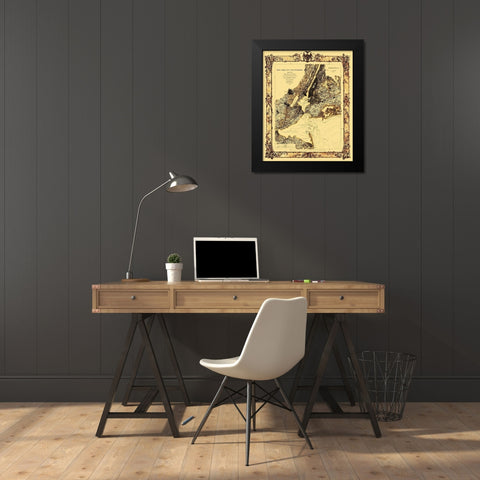 New York New York - Lindenkohl 1860 Black Modern Wood Framed Art Print by Lindenkohl