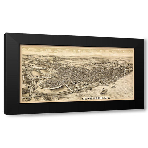 Newburgh New York -1900 Black Modern Wood Framed Art Print by Unknown
