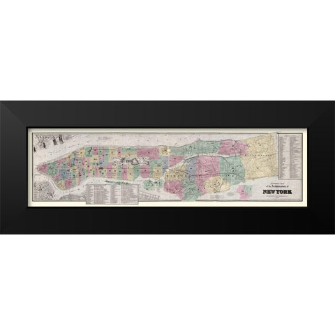 New York City New York - Boynton 1888  Black Modern Wood Framed Art Print by Boynton
