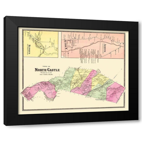 North Castle, Armonk New York Landowner Black Modern Wood Framed Art Print with Double Matting by Beers