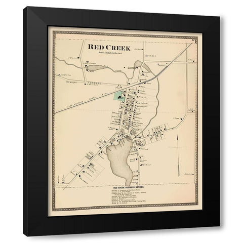 Red Creek New York Landowner - Century 1904 Black Modern Wood Framed Art Print by Century