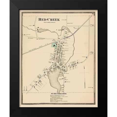 Red Creek New York Landowner - Century 1904 Black Modern Wood Framed Art Print by Century