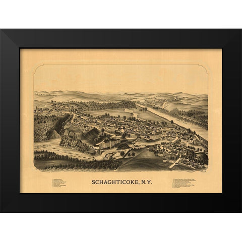 Schaghticoke New York  Black Modern Wood Framed Art Print by Unknown