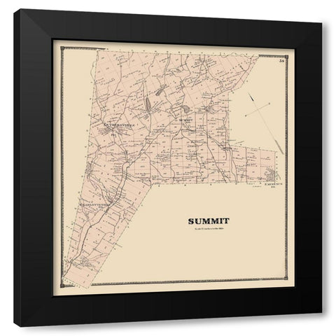 Summit New York Landowner - Stone 1866 Black Modern Wood Framed Art Print with Double Matting by Stone
