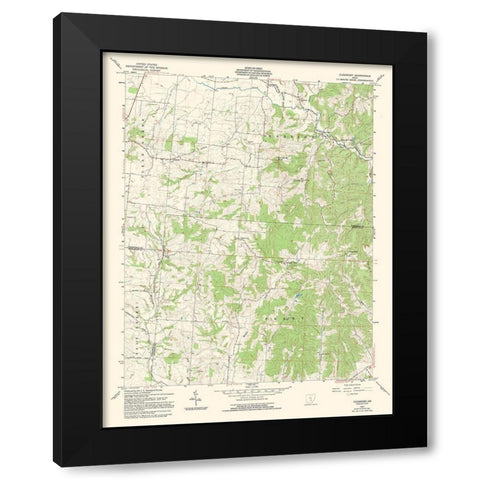 Clearport Ohio Quad - USGS 1961 Black Modern Wood Framed Art Print by USGS