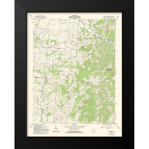Clearport Ohio Quad - USGS 1961 Black Modern Wood Framed Art Print by USGS