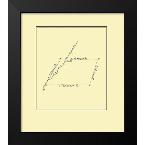 Frederick County Virgina - 1750 Black Modern Wood Framed Art Print by Unknown