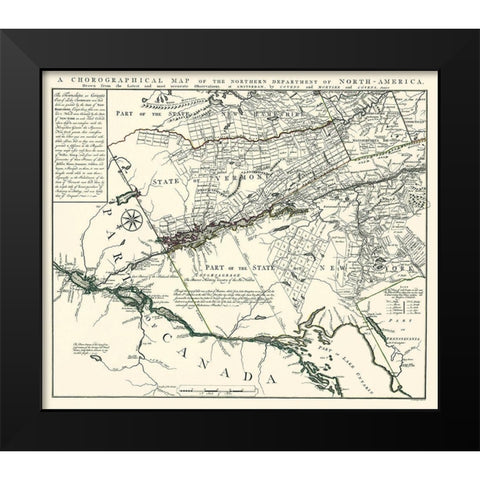 Northern Department of North America - Mortier Black Modern Wood Framed Art Print by Mortier