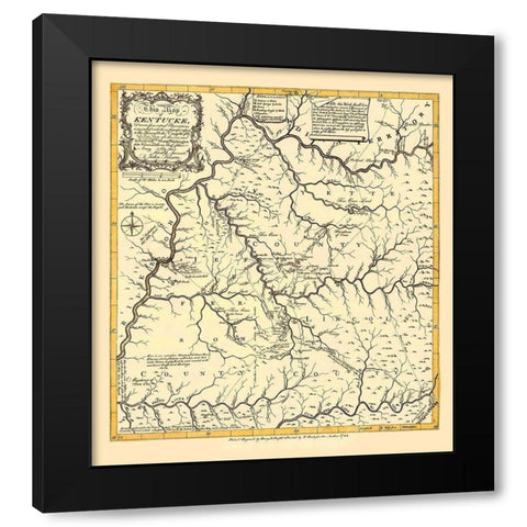 Kentucky - Filson 1784 Black Modern Wood Framed Art Print with Double Matting by Filson