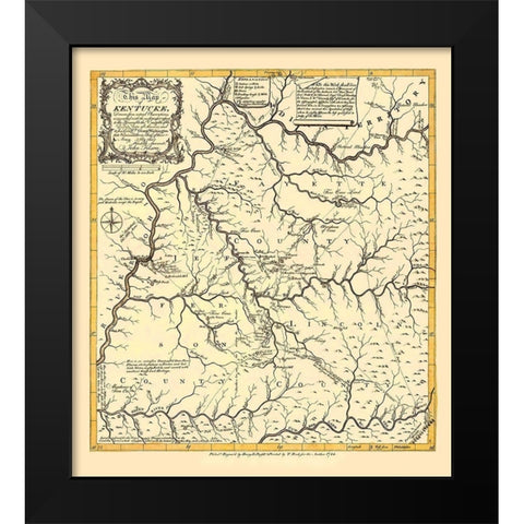 Kentucky - Filson 1784 Black Modern Wood Framed Art Print by Filson
