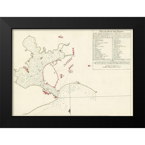 Port of Havanna Cuba - 1783 Black Modern Wood Framed Art Print by Unknown