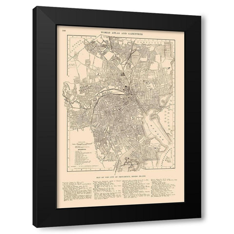 Providence  Rhode Island - Reynold 1921 Black Modern Wood Framed Art Print by Reynold