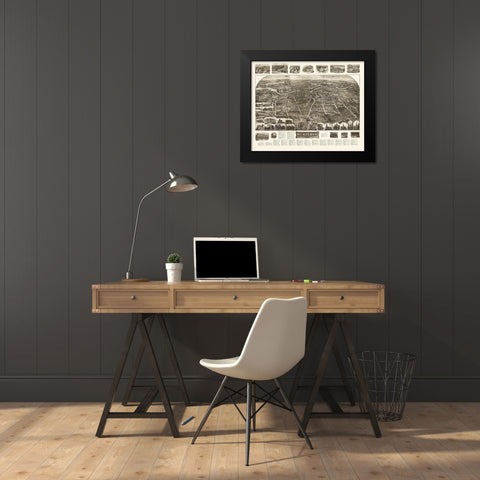 Westerly Rhode Island - Hughes 1911 Black Modern Wood Framed Art Print by Hughes