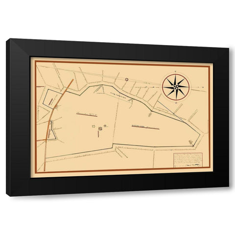 Winsor Farm Rhode Island - Winsor 1842 Black Modern Wood Framed Art Print with Double Matting by Winsor