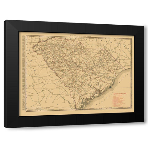 South Carolina -1900 Black Modern Wood Framed Art Print by Unknown