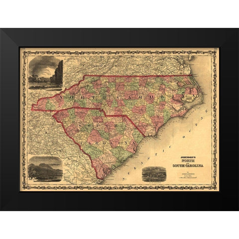 South Carolina - Browning 1861  Black Modern Wood Framed Art Print by Browning