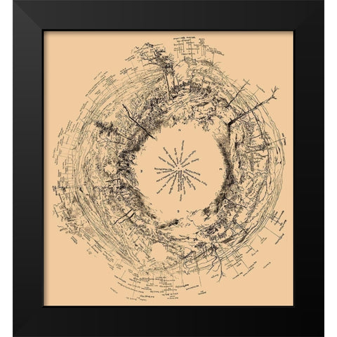 Chattanooga Tennessee -1863 Black Modern Wood Framed Art Print by Unknown