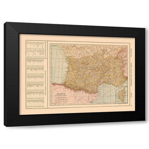 Southern France - Reynold 1921 Black Modern Wood Framed Art Print with Double Matting by Reynold