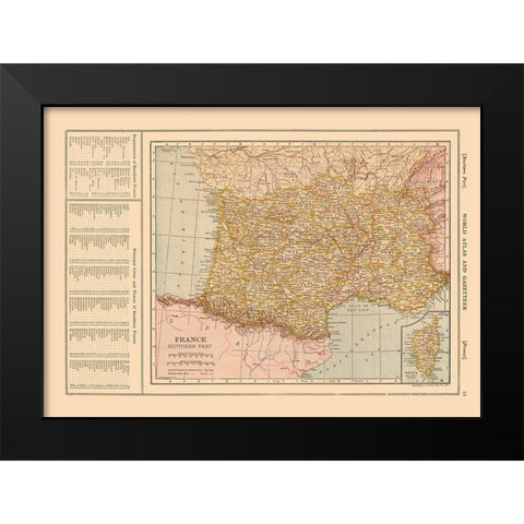 Southern France - Reynold 1921 Black Modern Wood Framed Art Print by Reynold