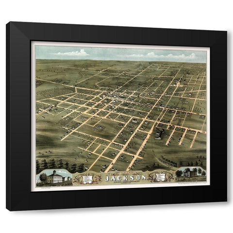 Jackson Tennessee - Ruger 1870  Black Modern Wood Framed Art Print by Ruger