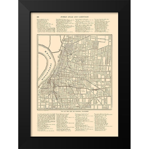 Memphis  Tennessee - Reynold 1921 Black Modern Wood Framed Art Print by Reynold