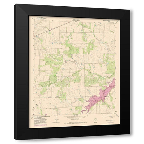 North West Antelope Creek Texas Quad - USGS 1962 Black Modern Wood Framed Art Print by USGS