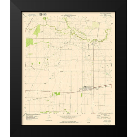 Agua Dulce Texas Quad - USGS 1979 Black Modern Wood Framed Art Print by USGS