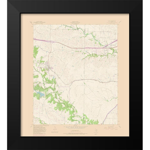 Aledo Texas Quad - USGS 1981 Black Modern Wood Framed Art Print by USGS