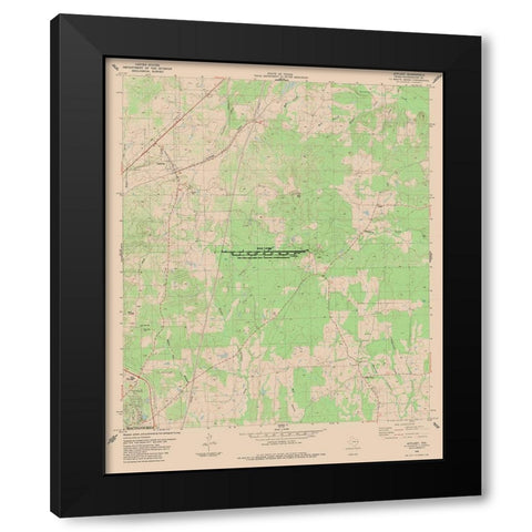 Appleby Texas Quad - USGS 1983 Black Modern Wood Framed Art Print with Double Matting by USGS