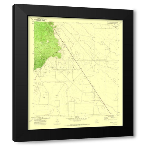 Barstow Texas Quad - USGS 1970 Black Modern Wood Framed Art Print by USGS